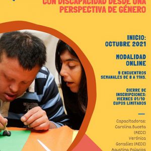 Flyer Andar: formación integral en derechos de la spersonas con discapacidad desde una perspectiva de género