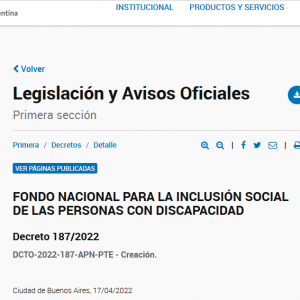 Captura de pantalla del la web del Boletín Oficial.